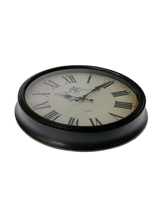Viosarp Vintage Metallic Silver Wall Clock Ø35cm