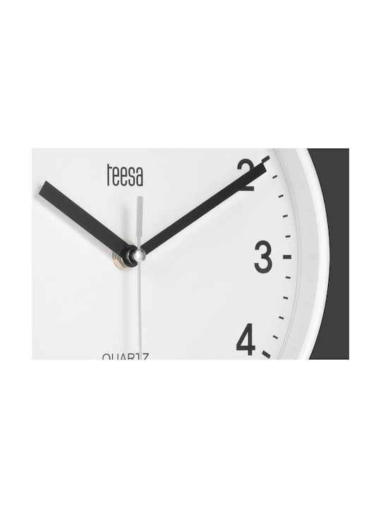 Teesa Wall Clock Plastic White Ø20cm