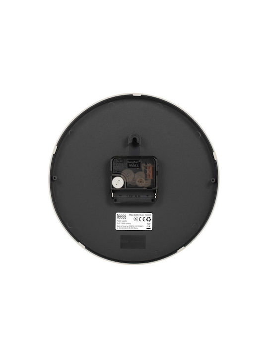 Teesa Wall Clock Plastic White Ø20cm