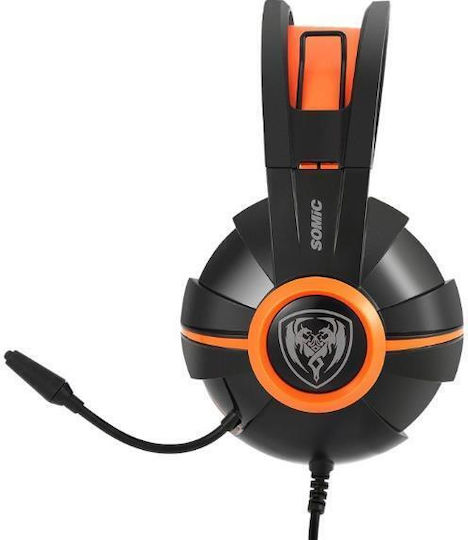 Somic G905 Over Ear Gaming Headset με σύνδεση 3.5mm Πορτοκαλί