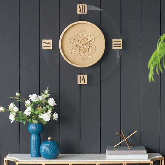 Artekko Wall Clock Metallic Gold Ø60cm
