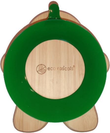 Eco Rascals Παιδικό Πιάτο Φαγητού από Bamboo Πράσινο