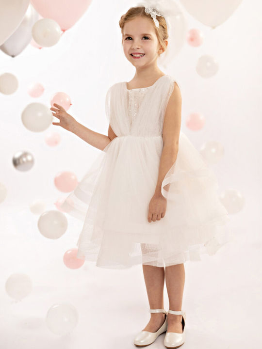 Baby Bloom Weißes Taufkleid aus Tüll