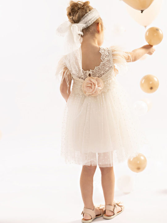 Baby Bloom Ecru Baptism Dress made of Lace
