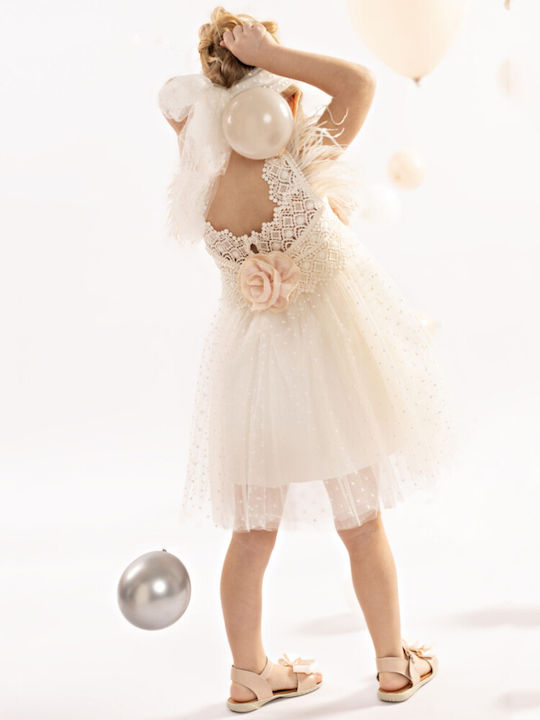Baby Bloom Ecru Baptism Dress made of Lace