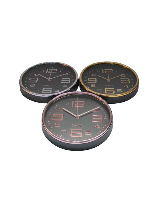 Wall Clock Plastic Gold Ø30cm