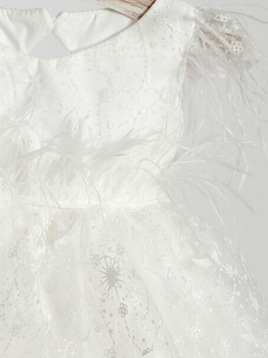Lollipop White Baptism Dress made of Tulle