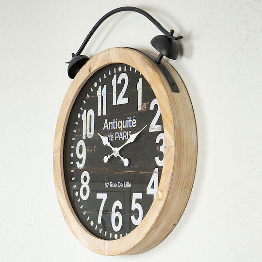 Wall Clock Wooden White 50x6cm
