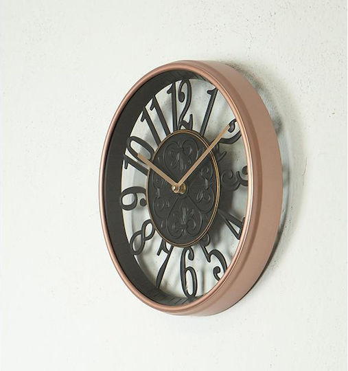 Wall Clock Plastic Black Ø30cm