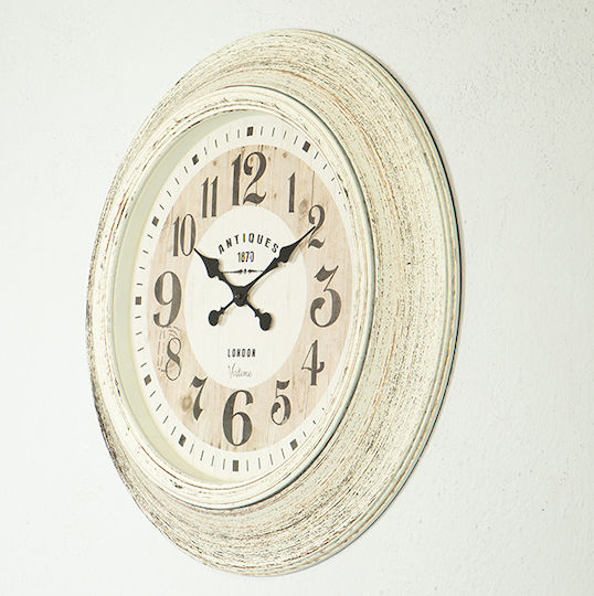Wall Clock Plastic Beige Ø61cm