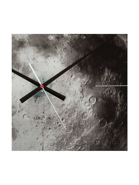 Karlsson Moon Ρολόι Τοίχου Πλαστικό Γκρι Ø60cm