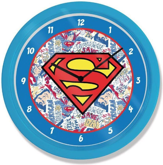 Pyramid International Superman Logo Puzzle Ceas de Perete Plastic Albastru Ø24.5cm