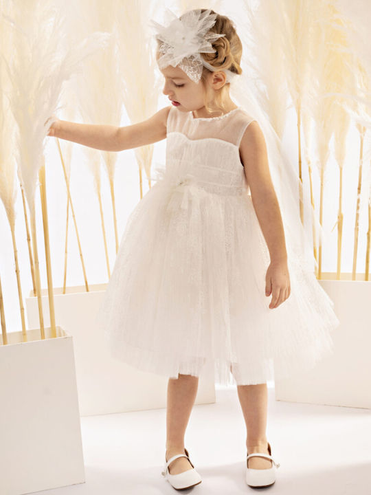Baby Bloom White Baptism Dress made of Tulle
