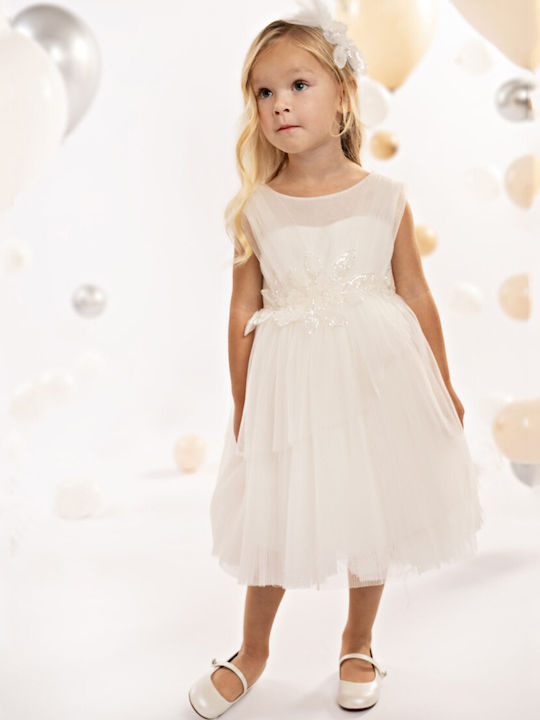 Baby Bloom White Baptism Dress made of Tulle