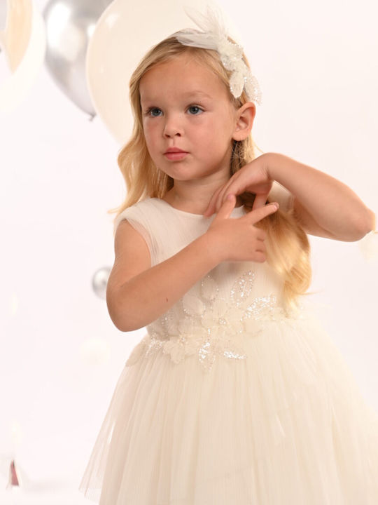 Baby Bloom White Baptism Dress made of Tulle