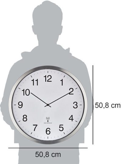 TFA Wall Clock White Ø50.8cm