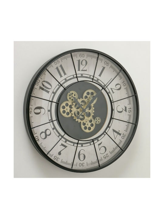 MSA Antikes Wanduhr Metallisch Schwarz Ø56cm