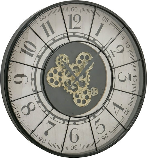 MSA Antique Wall Clock Metallic Black Ø56cm
