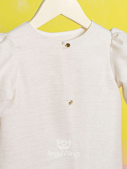 Angel Wings Manto Lurex Gold Πανωφόρι Βάπτισης