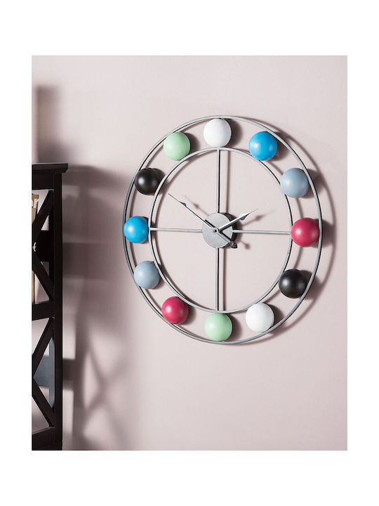 Beliani Mehrfarbige Wanduhr Ø56cm