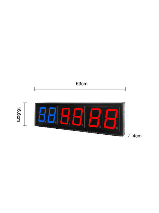 Viking C-2010 Wanduhr Digital 63x16cm