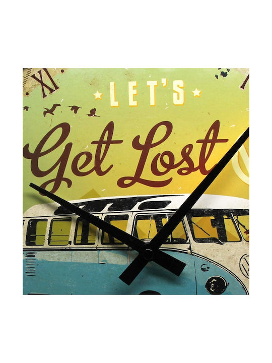 Nostalgic Art Vw Let S Get Lost Leise Wanduhr Metallisch Braun 31x50cm