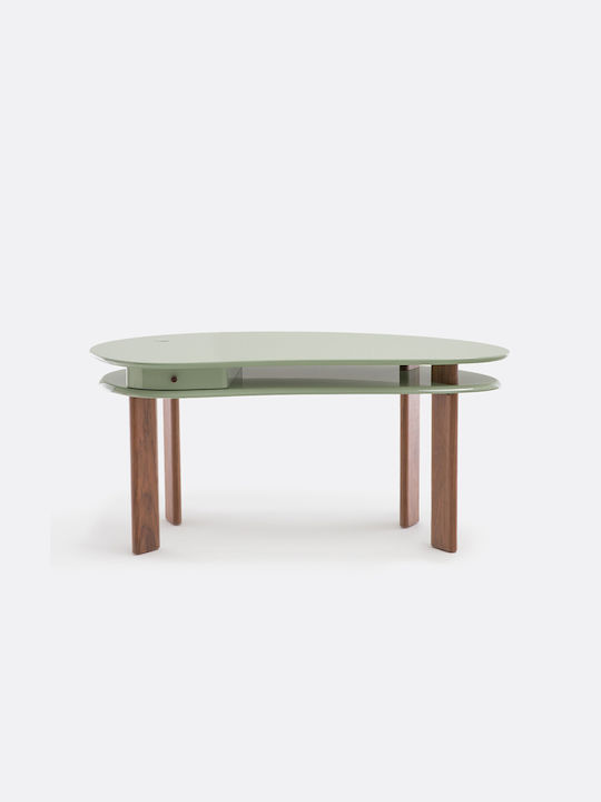 Schreibtisch Holz Grün 160x76.5x80cm