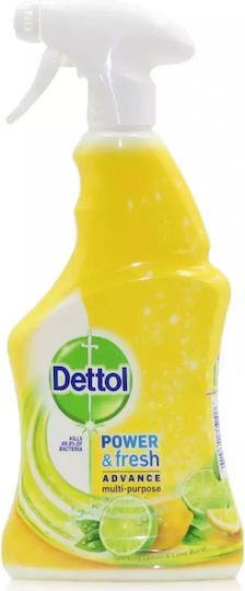 Dettol Power & Fresh Advance Καθαριστικό Spray Γενικής Χρήσης Λεμόνι & Λάιμ 3x500ml