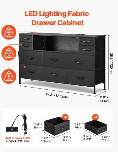 Мебели за съхранение от метал с чекмеджета Черно 120x30x72см