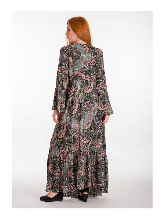 Midi Dress Wrap with Ruffles