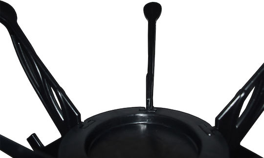 Portmanto Freistehender Kleiderständer Metallisch Silver / Black Drehend 45x45x168cm