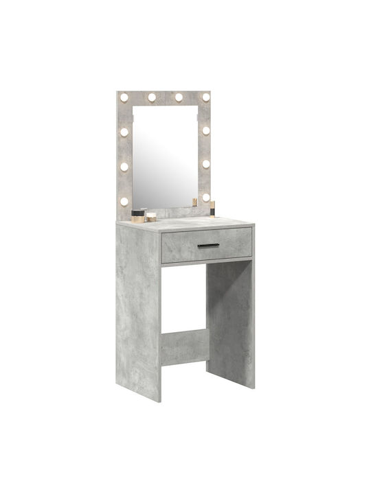 Wooden Makeup Dressing Table Concrete Grey 50x41x135cm