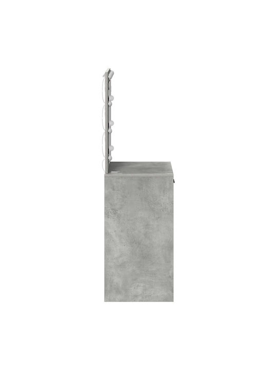 Wooden Makeup Dressing Table Concrete Grey 50x41x135cm