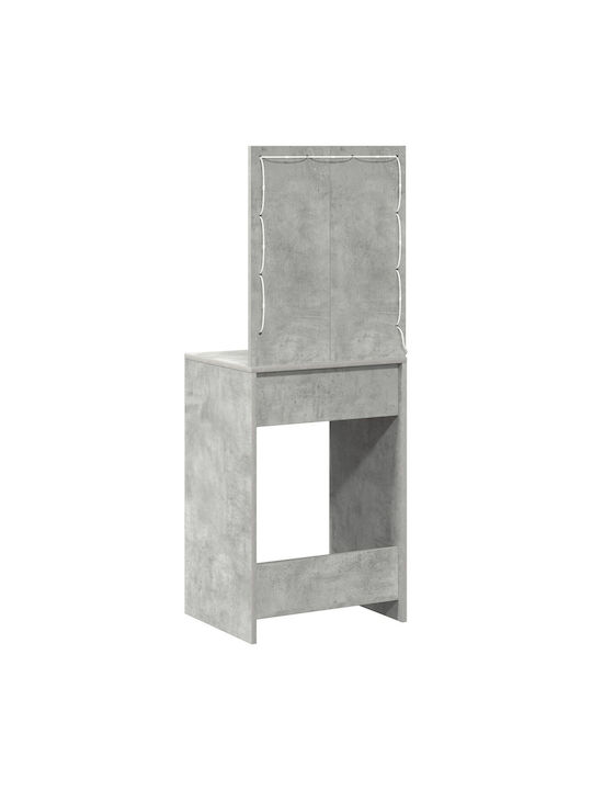 Wooden Makeup Dressing Table Concrete Grey 50x41x135cm