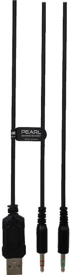 Barracuda Pearl Black Over Ear Gaming Headset with Connection 2x3.5mm / USB