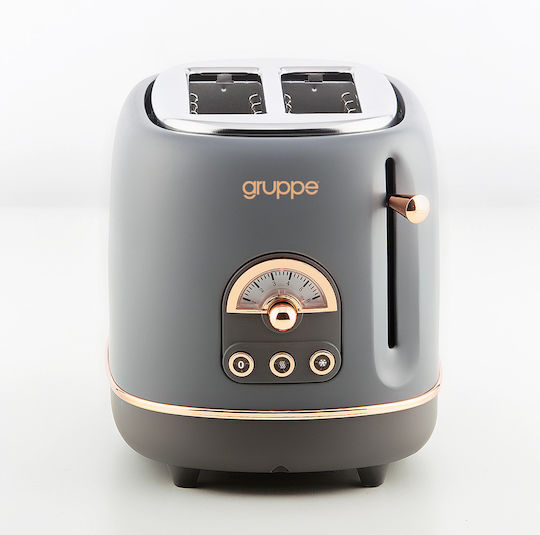 Gruppe TO-0201 Toaster 2 Slots 815W Gray