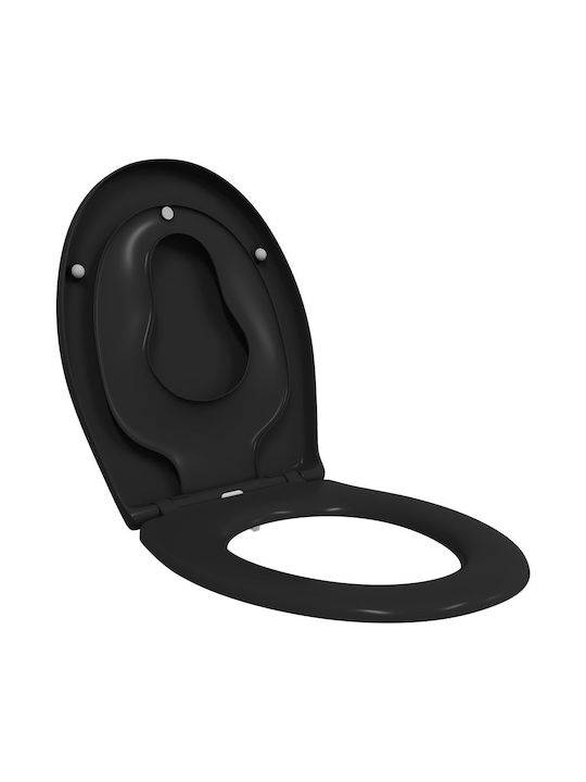 vidaXL Kinder Toilettenbrille Kunststoff Schwarz