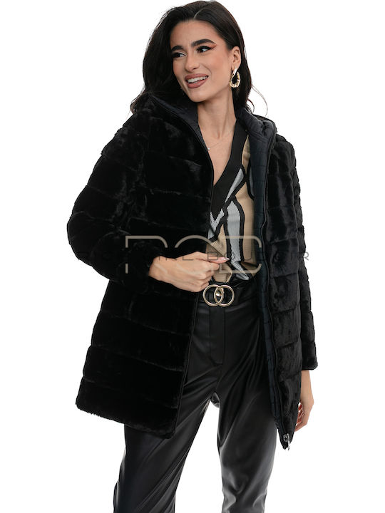 Women's Long Fur Black