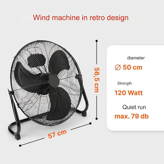 ProfiCare Ventilator De Pardoseală 120W Diametru Ventilator 50cm Negru