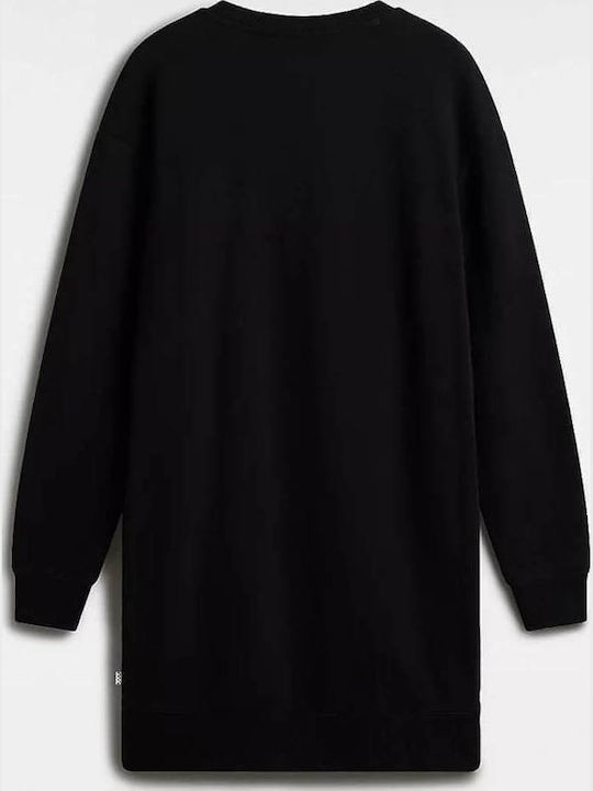 Flying V Mini Sportliches Damenkleid Langärmelig Schwarz