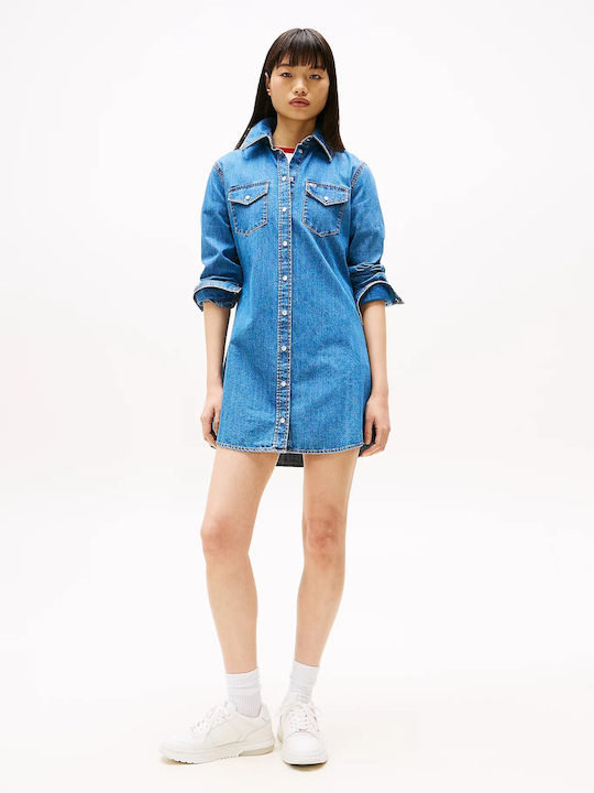 Mini Σεμιζιέ Φόρεμα Τζιν Med Denim