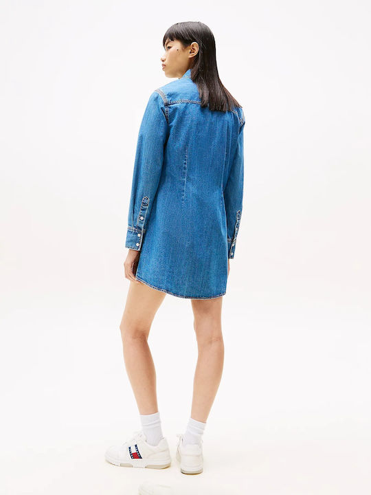 Mini Σεμιζιέ Φόρεμα Τζιν Med Denim