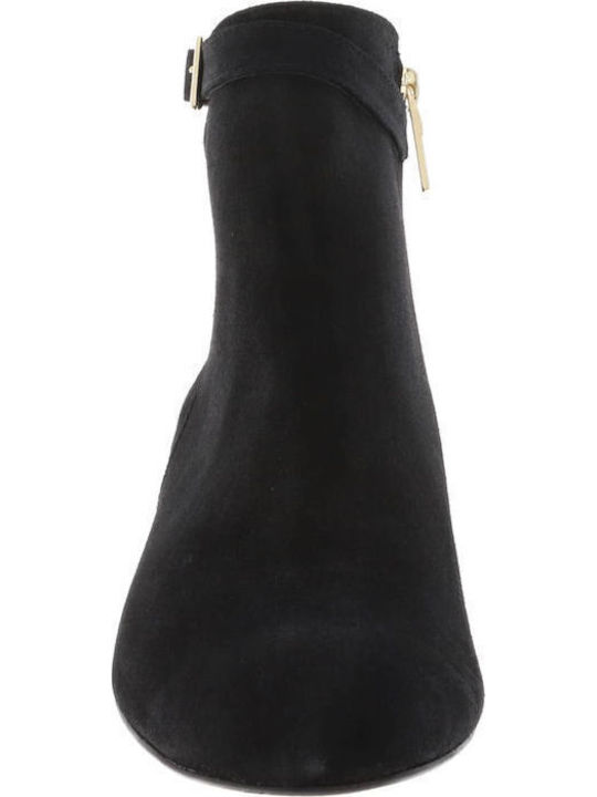 Wildleder Stiefeletten Damen Schwarz