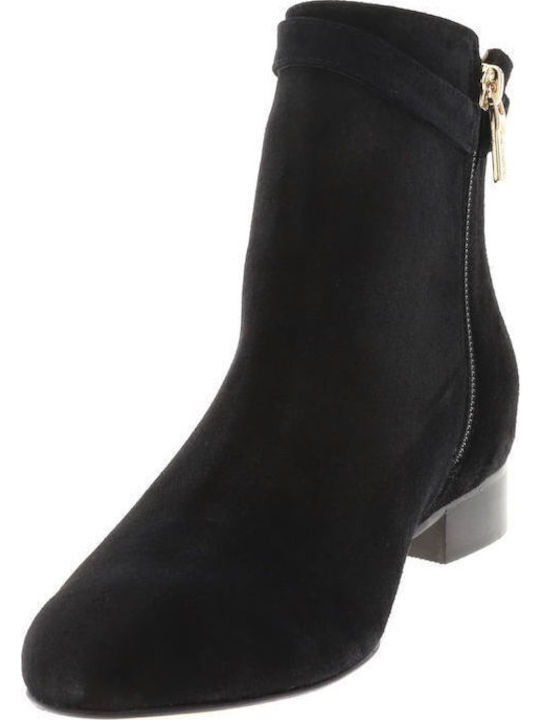 Wildleder Stiefeletten Damen Schwarz