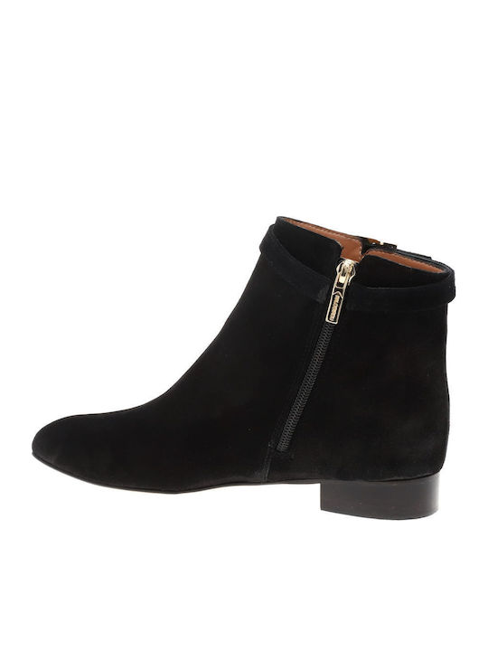 Wildleder Stiefeletten Damen Schwarz
