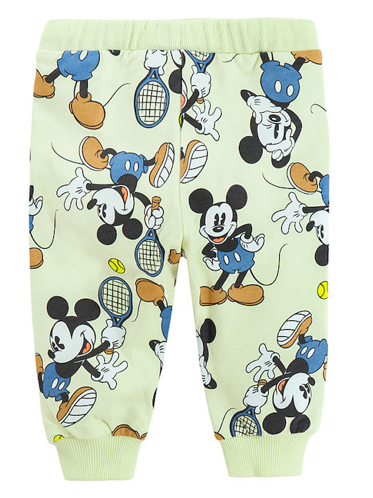 Kids Sweatpants Green Mickey Mouse