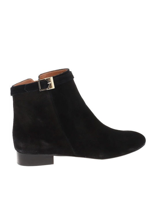 Wildleder Stiefeletten Damen Schwarz
