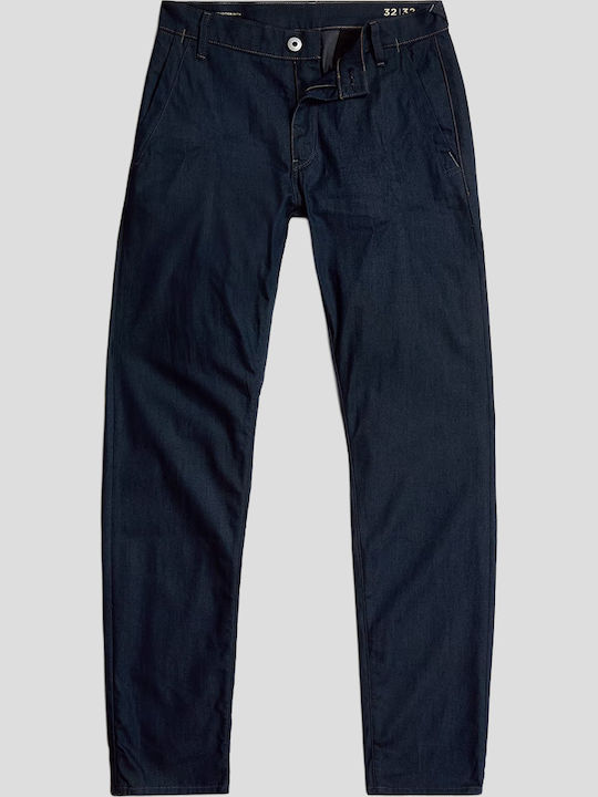 Morry Trousers Chino in Tapered Line Blue