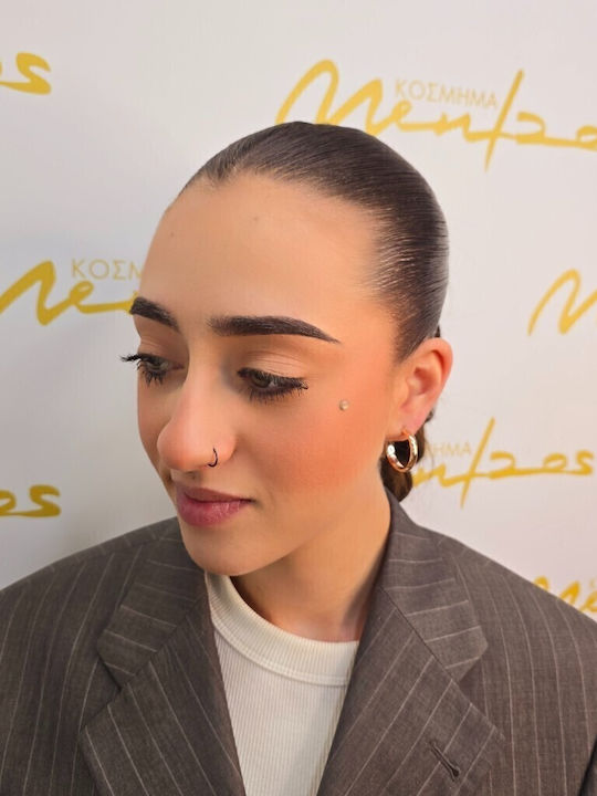 Mentzos Earrings Hoops made of Silver Gold Plated