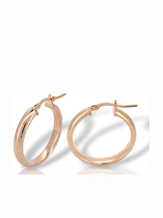 Mentzos Earrings Hoops made of Silver Gold Plated